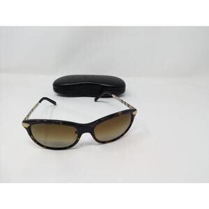 Burberry B 4169-Q Nova Check Sunglasses Brown Beige Gradient w/RayBan Hard Case